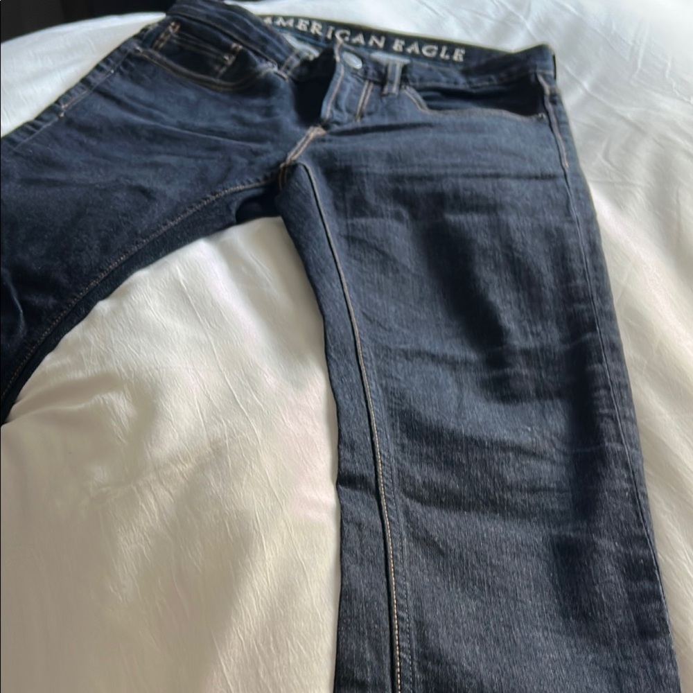 American Eagle Outfitters Men's Dark Blue Skinny Jeans - 29/30 - EXCELLENT COND - Picture 4 of 10
